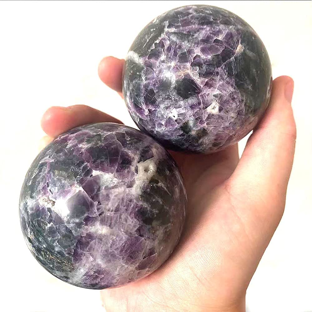 RALDMOV Natural Sphalerite Geode Sphere Quartz Healing Stone Sphalerite Crystals Ball Specimen + 1PC Base