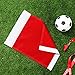 Set of 4 Red Replacement Soccer Flags Soccer Corner Flags Referee Flags Soccer Equipment for Training Soccer Field