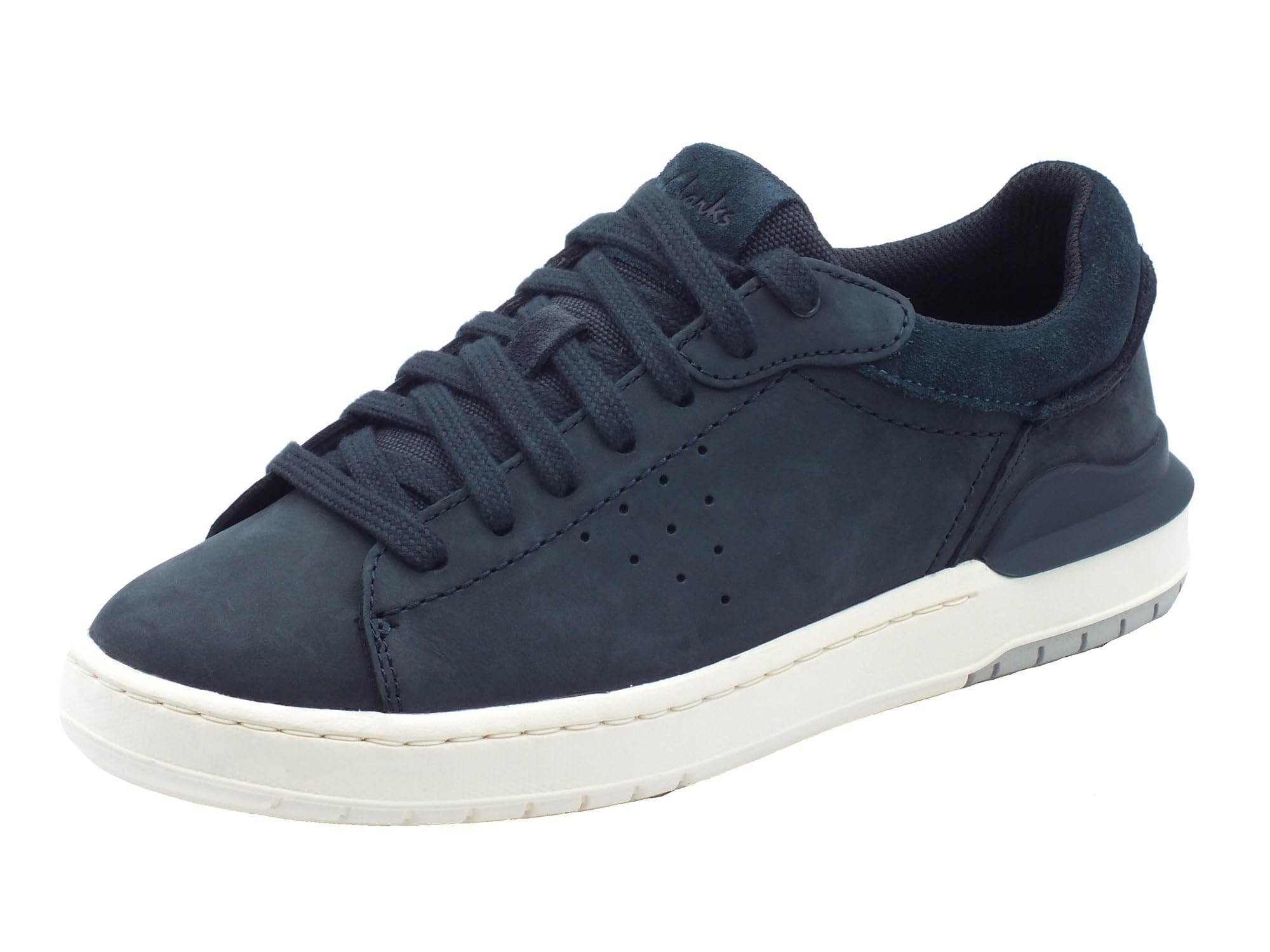 Clarks Men's Courtlite2 Run Sneaker, Navy Nubuck, 6 UK