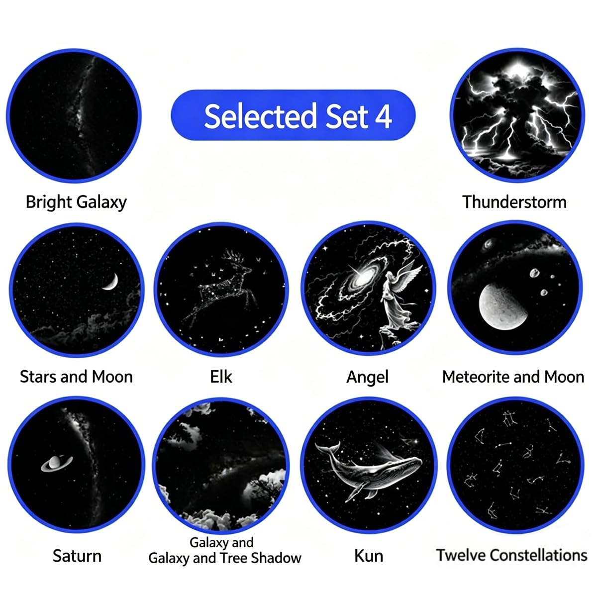 Genérico 2-in-1 Galaxy Projector Night Light, Mini Galaxy Projector, USB Portable Starry Sky, Adjustable Brightness 360° Rotating Design and LED Mini Night Light for Car,Room Decor (1) — view 2