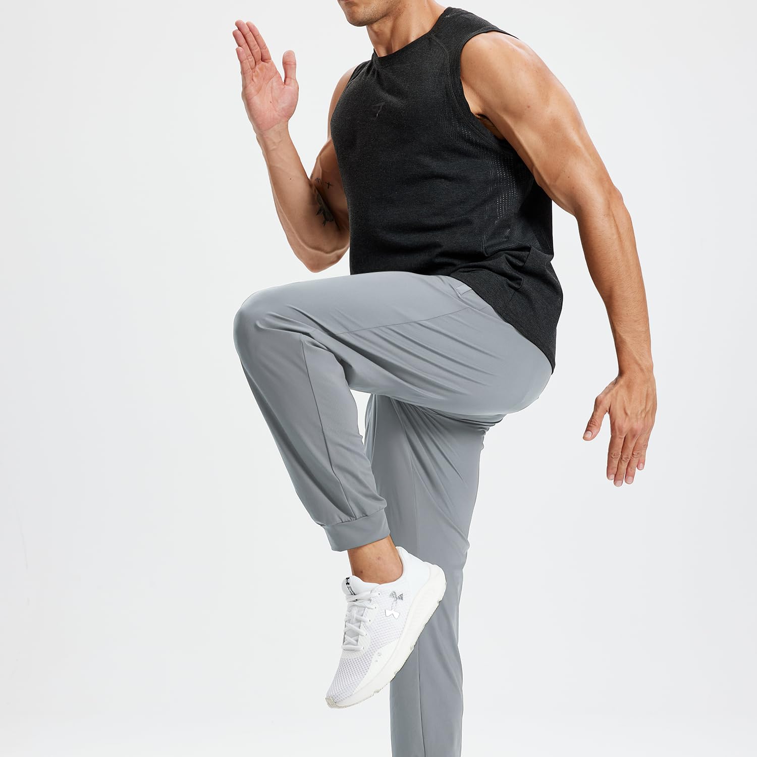 Rane Sports Pantaloni sportivi leggeri da uomo, traspiranti ed elastici, adatti per fitness, corsa e abbigliamento casual