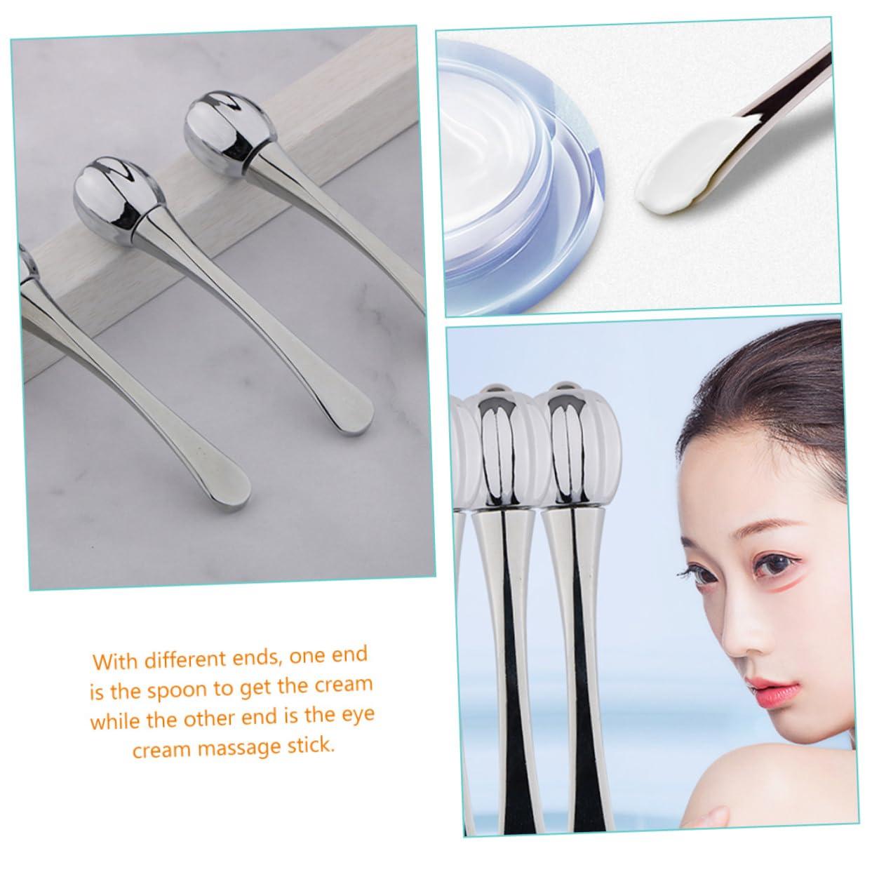 minkissy 4pcs Applicator for Skincare Portable Eye Roller Tool for Dark Circles and Puffiness Compact Face for Daily Use for and Friends