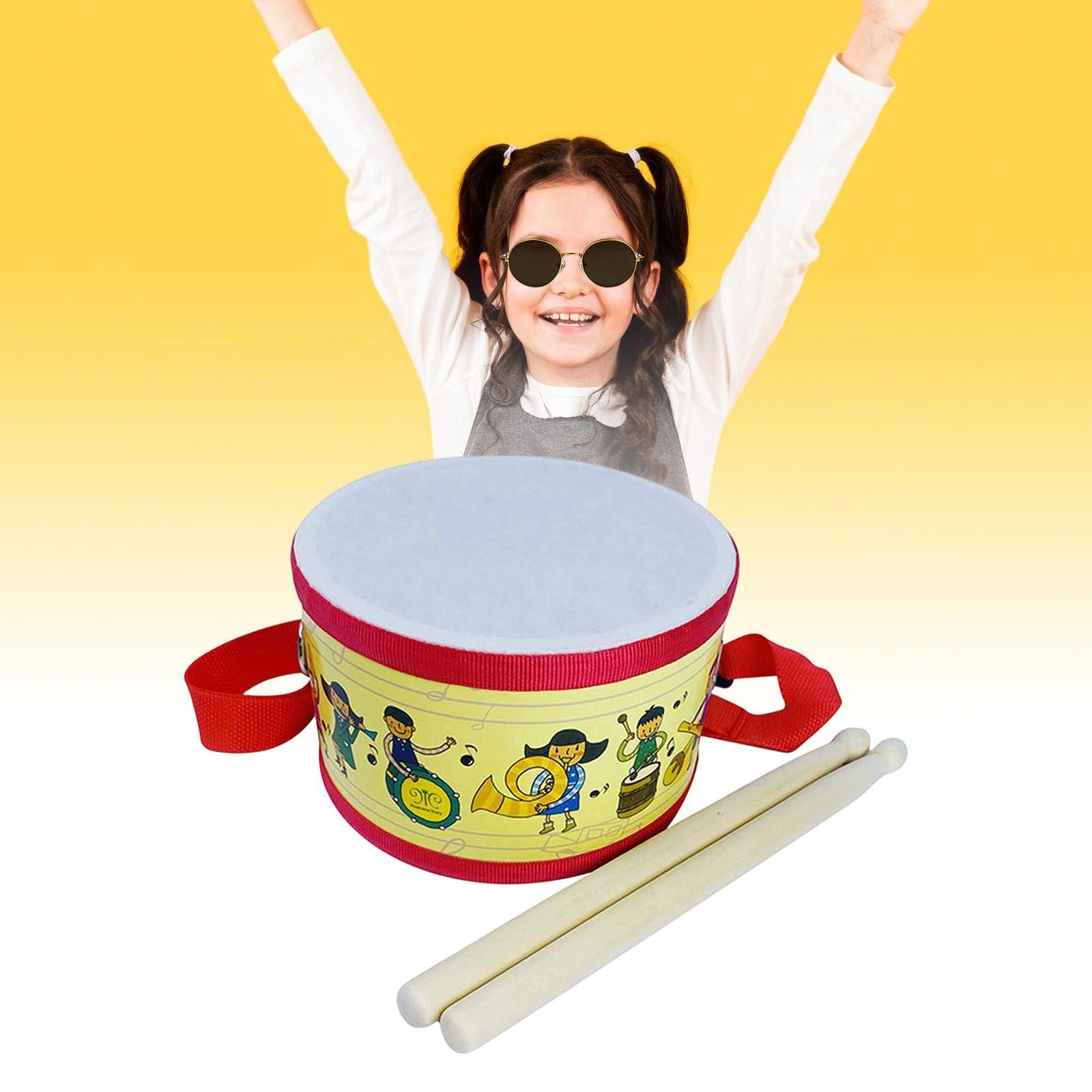CoudarTitie Drum Set with Adjustable Strap, Musical Instrument, Gift Idea, Toy Drum Set, Hand Drum for Boys and Girls to Learn to Play, Cartoon — view 6