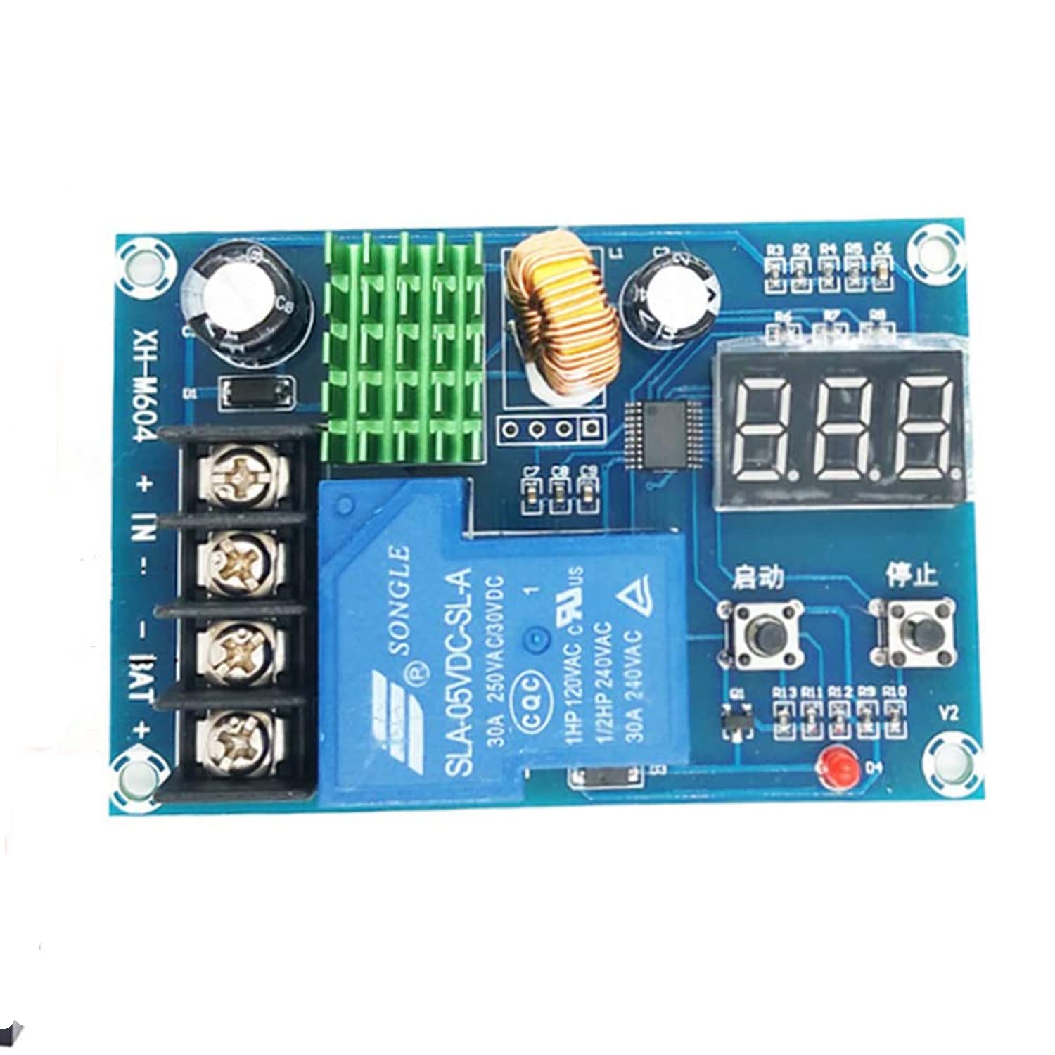 REES52 XH-M604 Charger Protection Board DC 6-60V Battery Charging Control Module with Digital Display for Home Charger Solar Energy