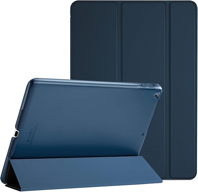 ProCase iPad 9.7 Case 2018 iPad 6th Generation Case / 2017 iPad 5th Generation Case - Ultra Slim Lightweight Stand Case with Translucent Frosted Back Smart Cover for Apple iPad 9.7 Inch Navy