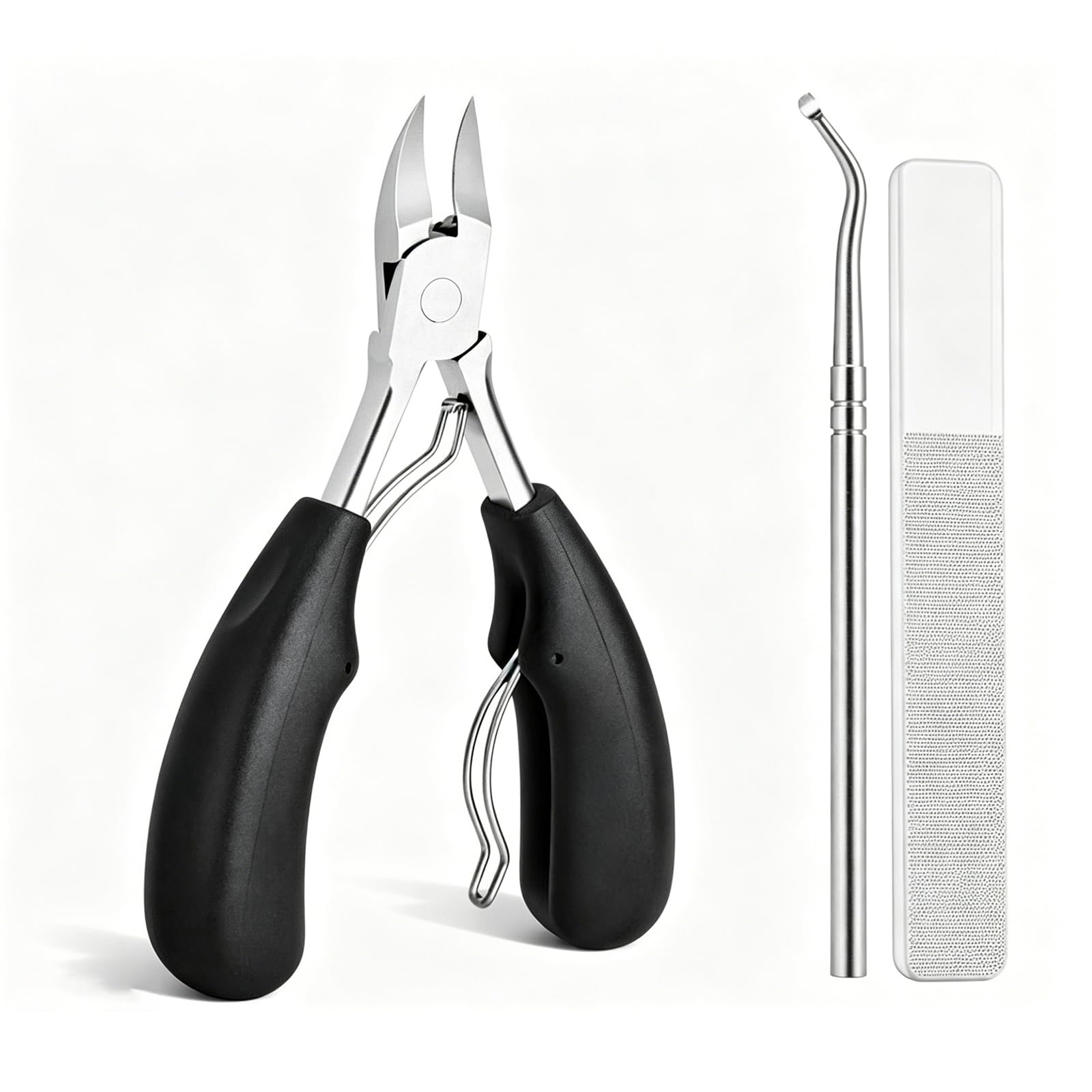 3 PCS SET Nail Trimmer for Adults, Nail Clipper for Adults, Big Nail Cutter for Thick Nails, Toenail Cutter with File, Professional Pedicure Tool for Elderly with Arthritis and Ingrown Nails-image-34
