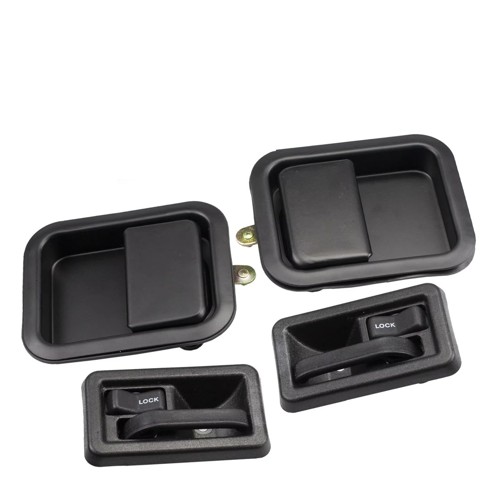 For Jeep For Wrangler 1987-2006 For Jeep For CJ 1976-1986 55176477AB 55176383AE 1 Set Car Interior&Exterior Door Handle Inner Car Door Handle