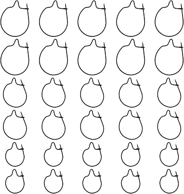 30PCS Fishing Maggot Clips Rings Baits Hook Practical Metal Terminal Tackle for Carp Fishing Accessories S M L 3 Sizes 10PCS Each Size Black