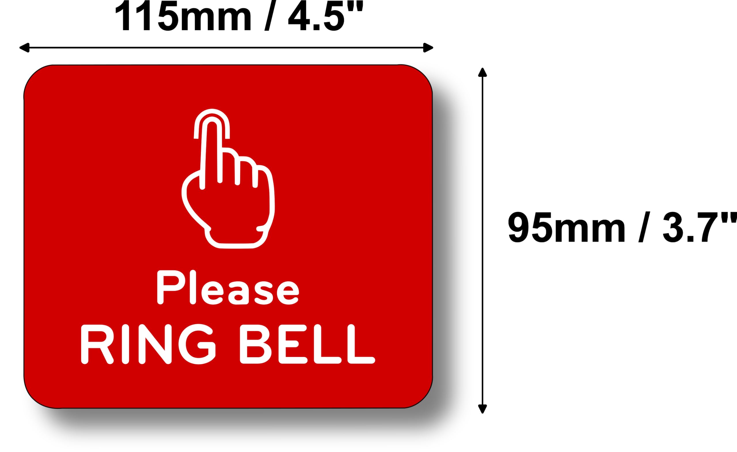 Engraved 2x2 Woodgrain RING BELL Wall Plate Adhesive Backed Plaque Sign...