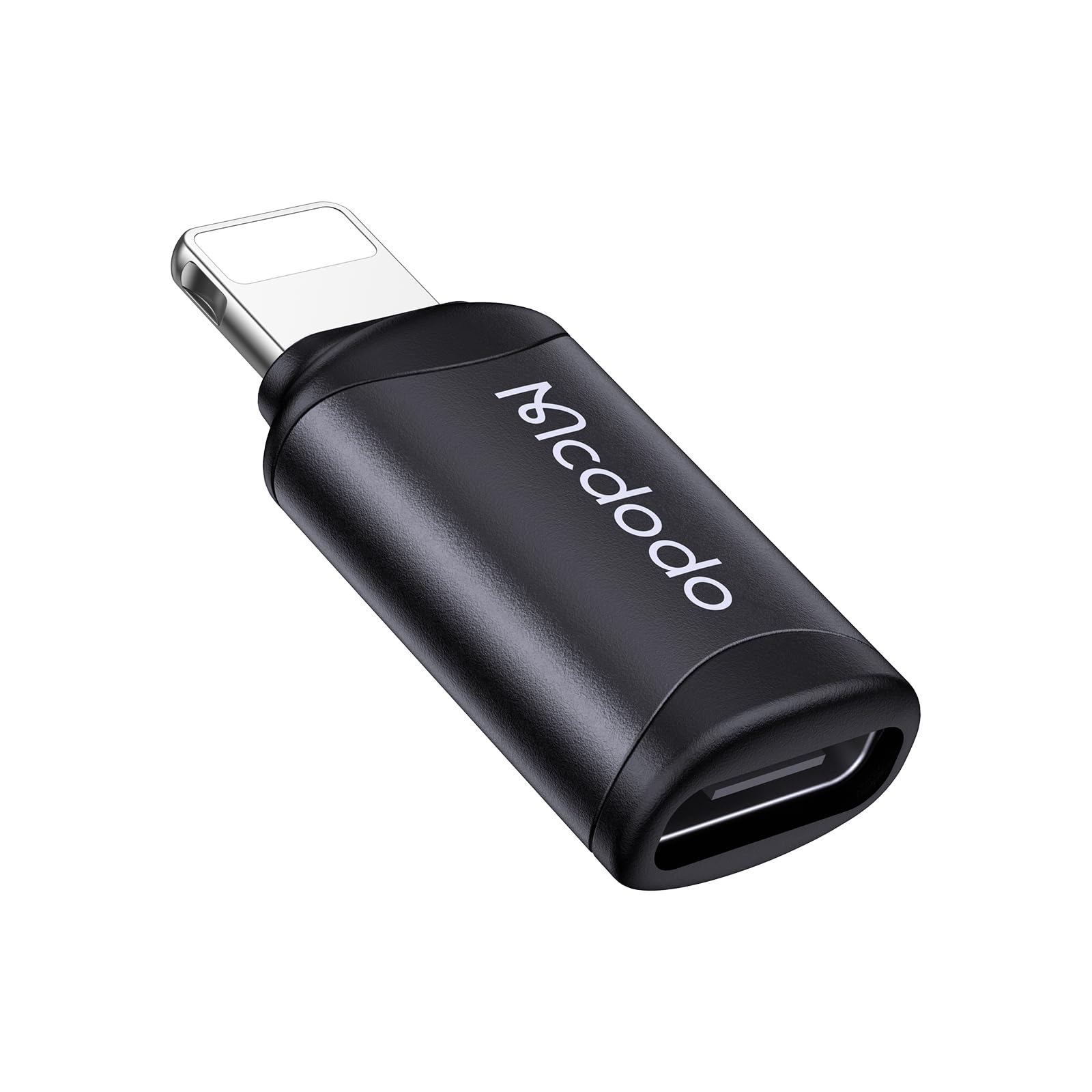 Mcdodo USB-C to ライトニング 変換アダプタ 3A急速充電 Type-CからLightning変換コネクタ 高速データ転送(ノートPC間のみ対応) アルミ合金外装 タイプCからiOS変換コネクタ iOS USB Cアダプタ iPhone 14 Pro/13/12・iPad・AirPodsなどiOS機器対応 ブラック
