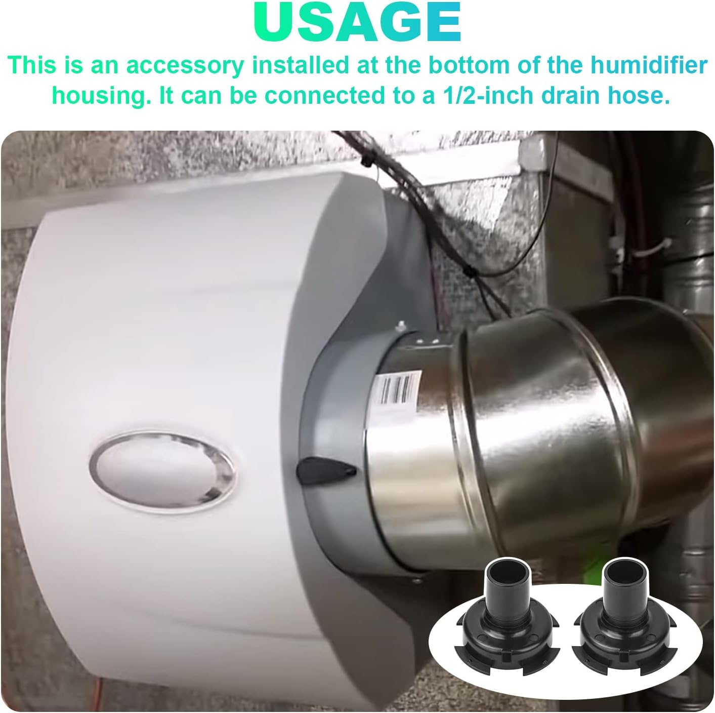 Replacement Humidifier Parts 4223 Nipple Funnel Drain Spud Applicable Aprilaire 500&600