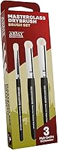 The Army Painter, Masterclass Drybrush Set, 3 Sizes Hobby Drybrushes, Goat Hair Brush Set: 15mm Mighty Drybrush, 12mm Moderate Drybrush, 7mm Miniature Drybrush For Tabletop Roleplaying