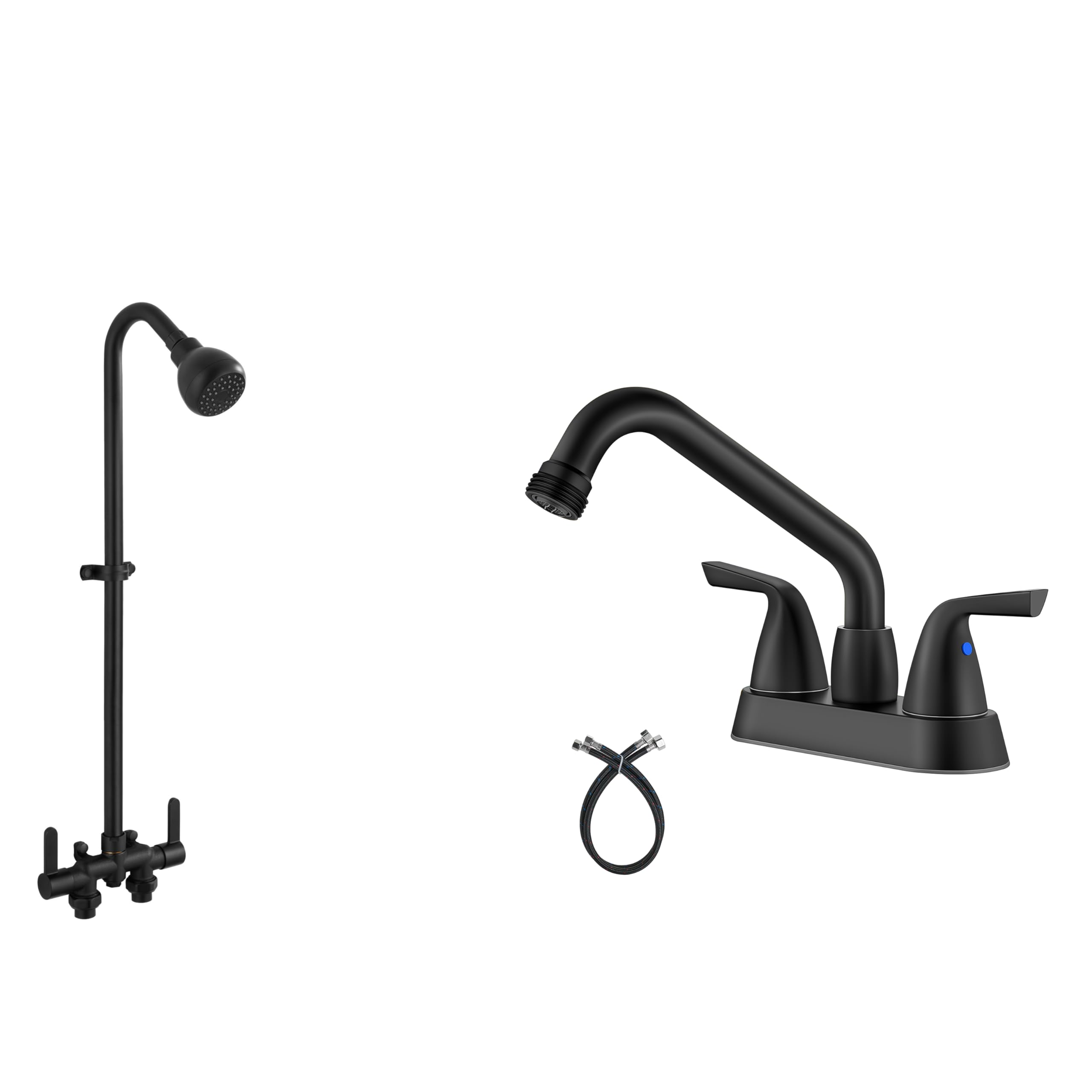Hcfyauis Outdoor Shower With Utility Laundry Sink Faucet