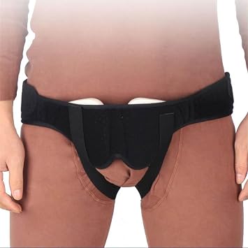 Hernia Belt, Adjustable Hernia Support Belt, Hernia Truss for Men for Women, with 2 Removable Compression Pads Comfortable MaterialMedium