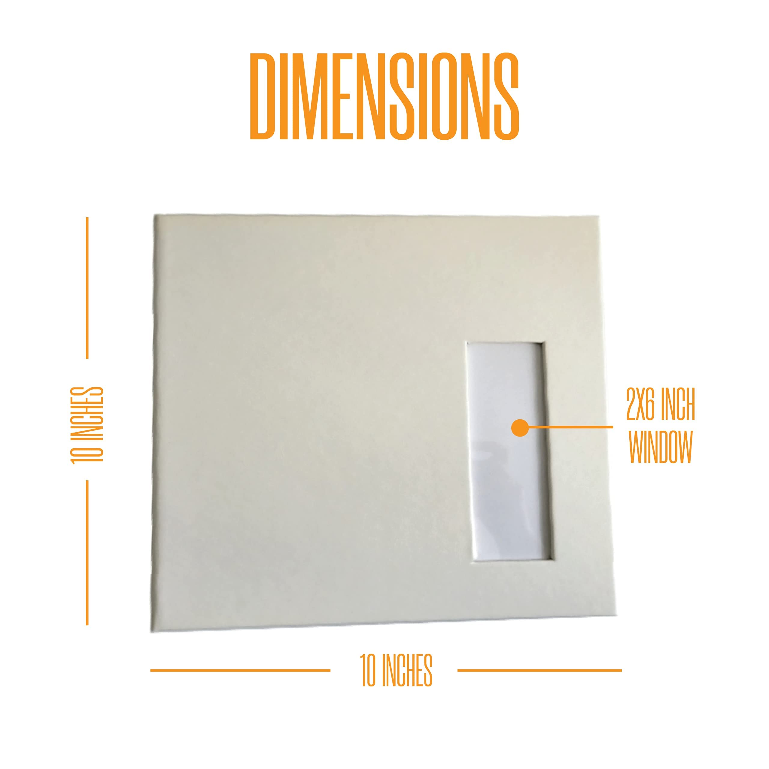 1 album per scrapbooking, copertina bianca, 40 pagine bianche, 160 tasche per strisce da 5 x 15 cm, finestrella in copertina per foto 5 x 15 cm, con penne dorate e argentate