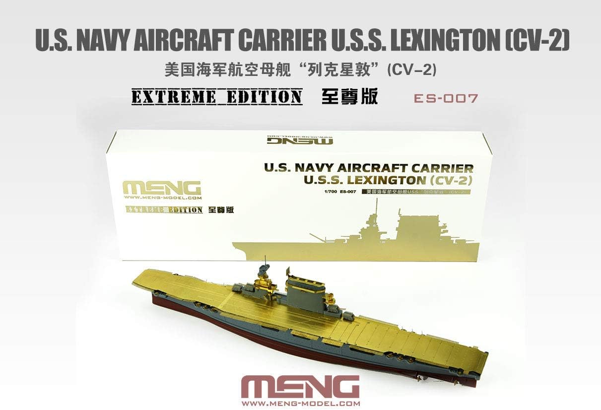 MENG1/700 U.S. Navy Aircraft Carrier U.S.S. Lexington (Cv-2) Extreme Edition - Plastic Model Building Kit # ES-007