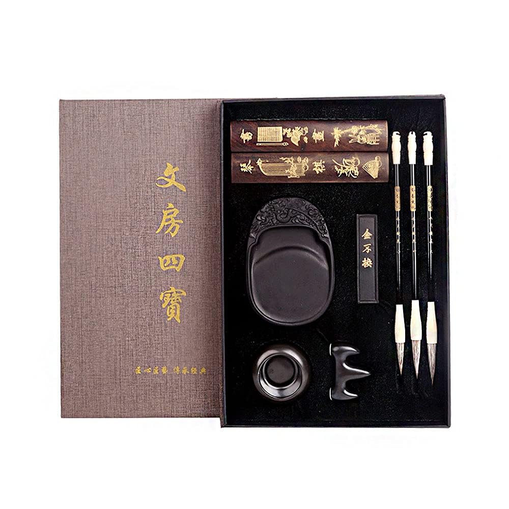 Set di 10 pennelli per calligrafia cinese, idea regalo per principianti