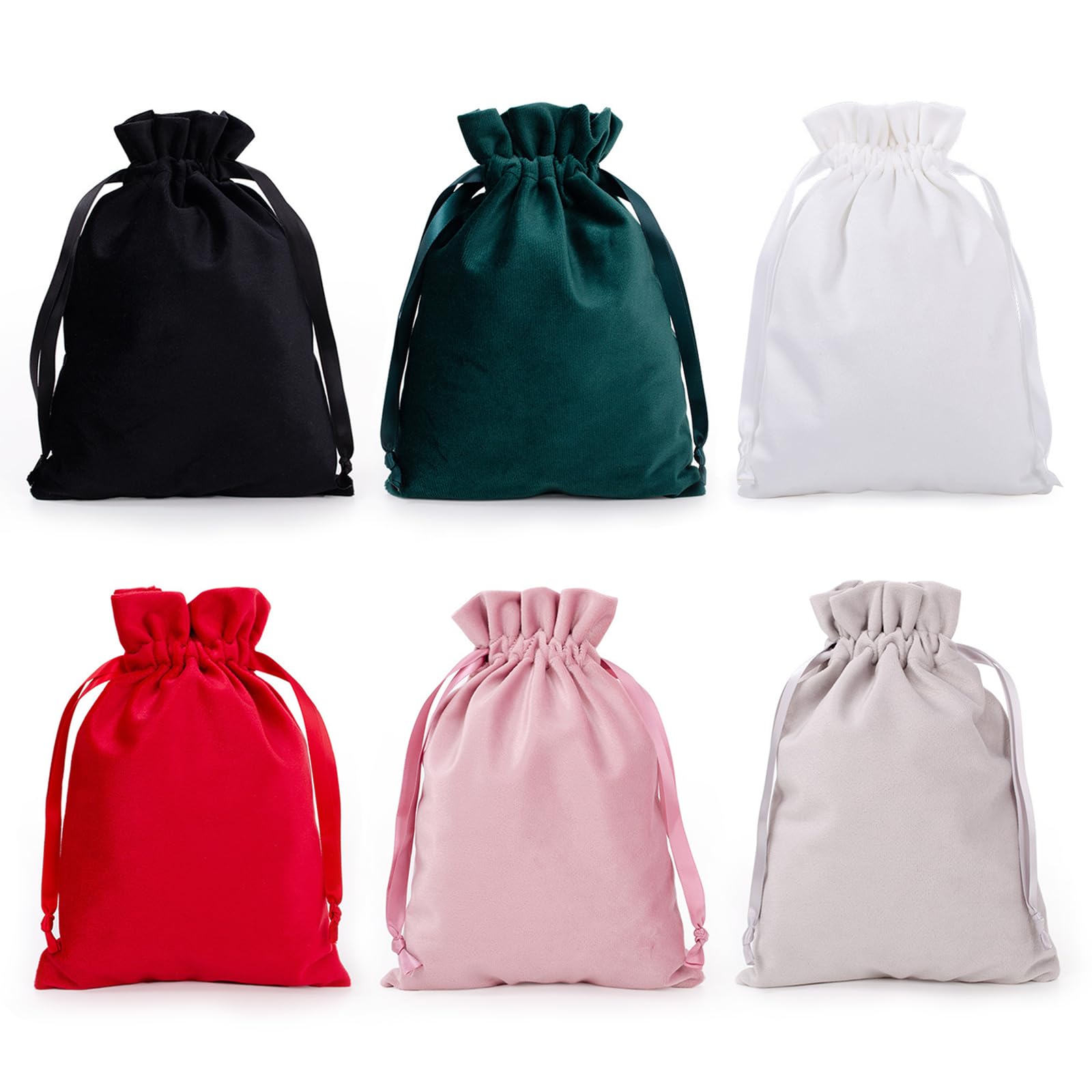 6pcs Velvet Drawstring Pouches, Small Velvet Pouch for Dice Bag, Jewelry & Crystal Storage - 6 Elegant Colors, 5.12x7.09inch Portable Small Drawstring Gift Bags for Game Lovers, Travel, Gifting