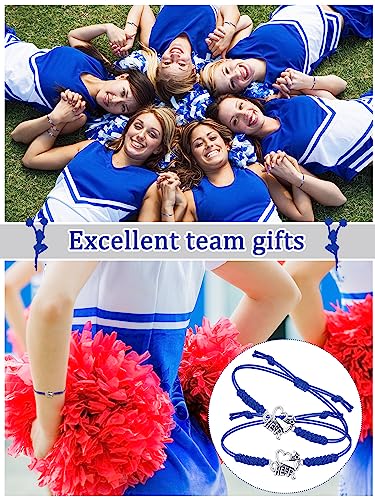 Inbagi 48 Pcs Cheerleader Gifts Cheer Bracelet Cheerleading Charm Bracelet Adjustable Cheerleader Gifts for Cheer Team Cheerleading Jewelry Accessories Bulk4