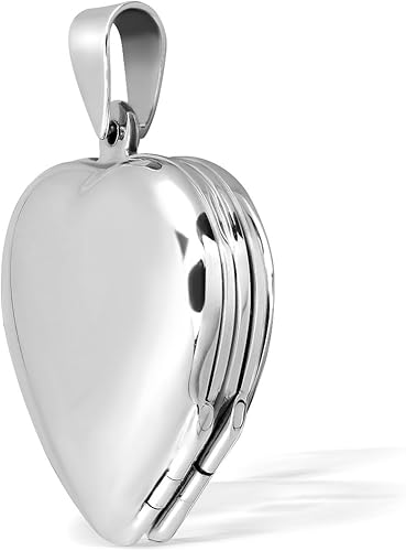 Miniatura 5 de WithLoveSilver - Colgante de plata de ley 925 con diseño de trébol de la suerte, diseño de corazón, Plata esterlina