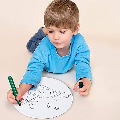 Miniatura 5 de Puntos blancos de borrado en seco, paquete de 20 círculos extraíbles de borrado en seco, calcomanías de pared para hogar, escuela, aula, profesores,