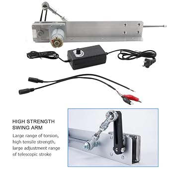 DIY Cycle Reciprocating Linear Motion Actuator Motor DC 24V Gear Adjustable Telescopic Motor DIY Motor with Speed Controller, Stroke 1.2-6 Adjustable,Variable Speed 120RPM
