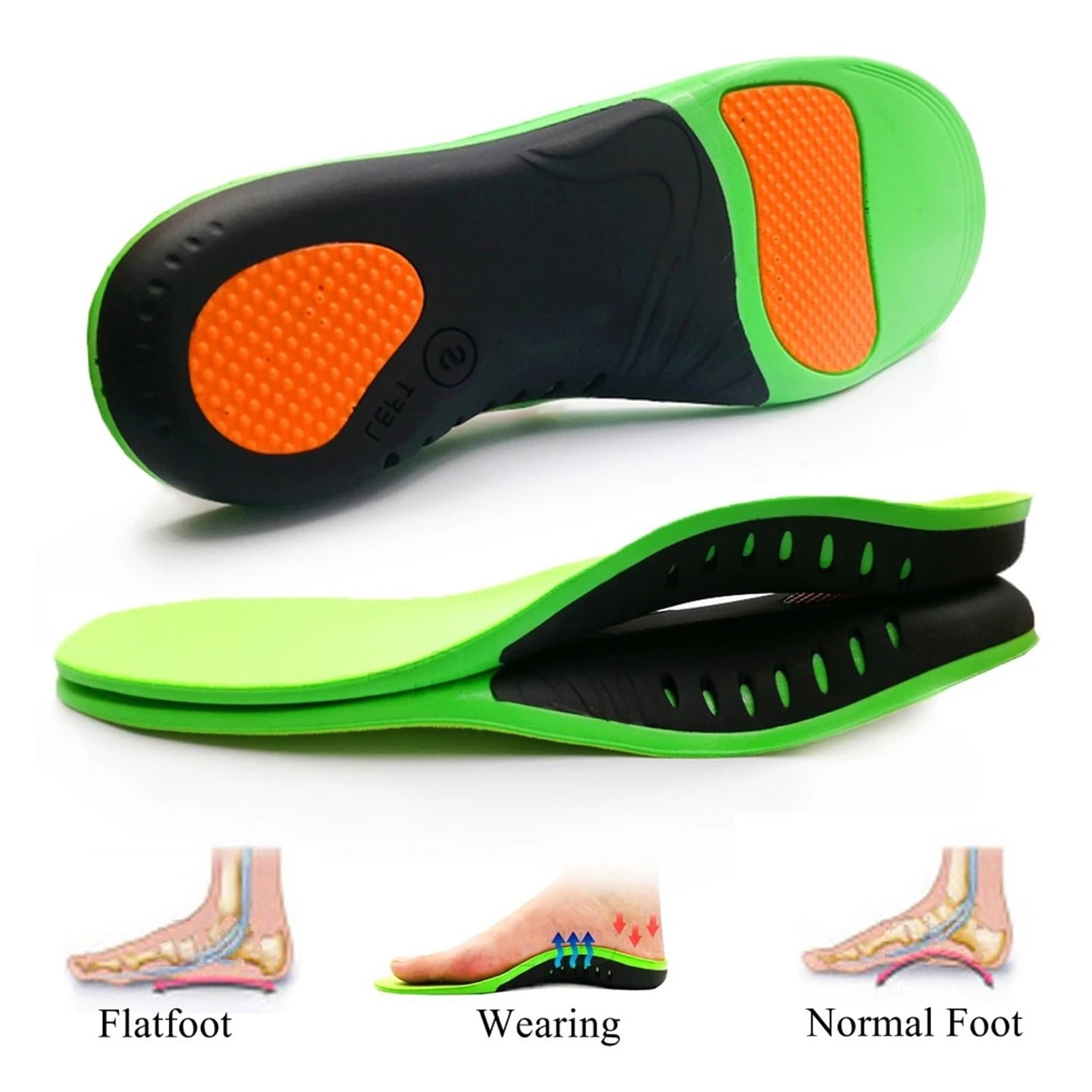 Eva Orthopädische Schuhe Sohle Einlegesohlen for Füße Arch Fuß Pad X/O Typ Bein Korrektur Plattfuß Arch Support Sport Schuhe Einsatz(Best XS EU(36-38))