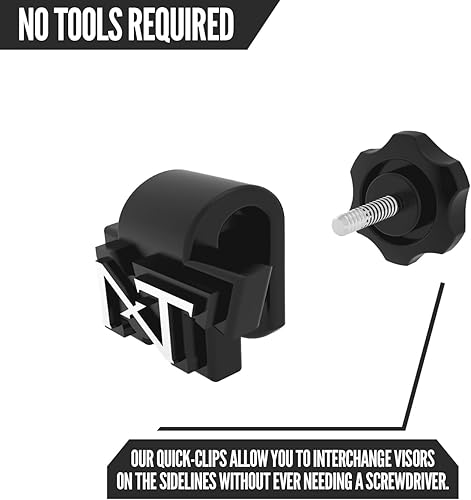 Miniatura 4 de Visera de fútbol Nxtrnd VZR1, tecnología de lente plana, se adapta a cascos de fútbol para adultos y jóvenes