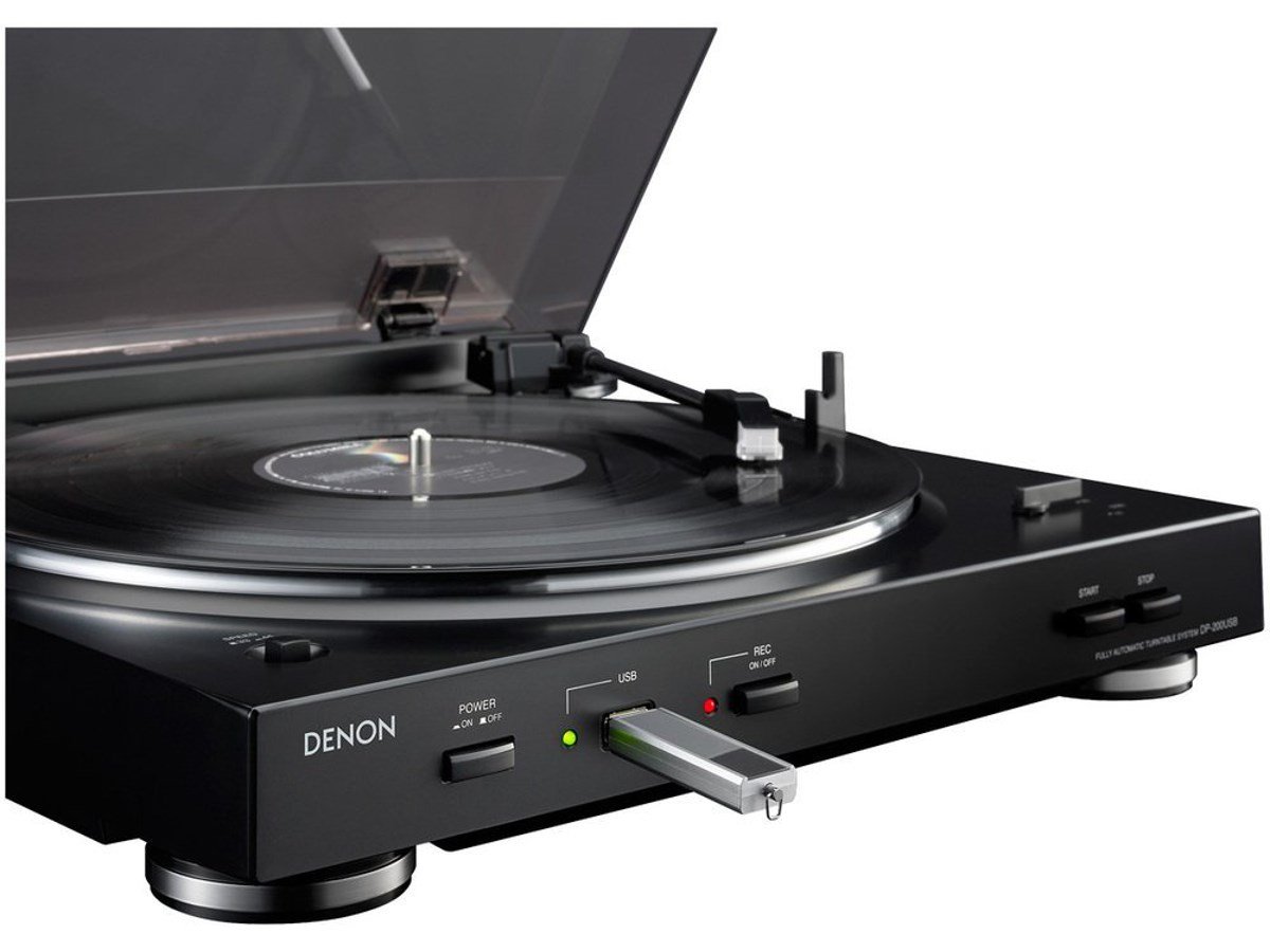 Denon DP-200USB Fully Automatic Turntable with USB MP3 Encoder 