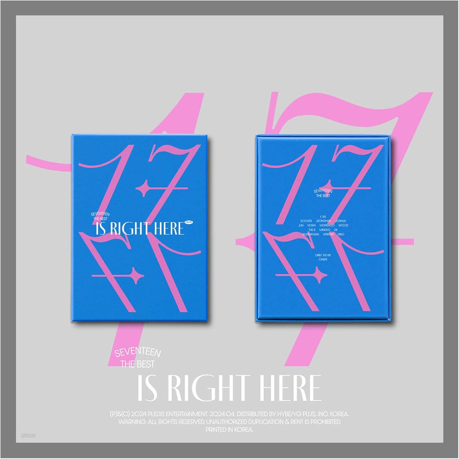 SEVENTEEN 17 IS RIGHT HERE Best Album Dear Version CD+24p Booklet+28p Lyric Book+4p PhotoCard+Tracking Sealed