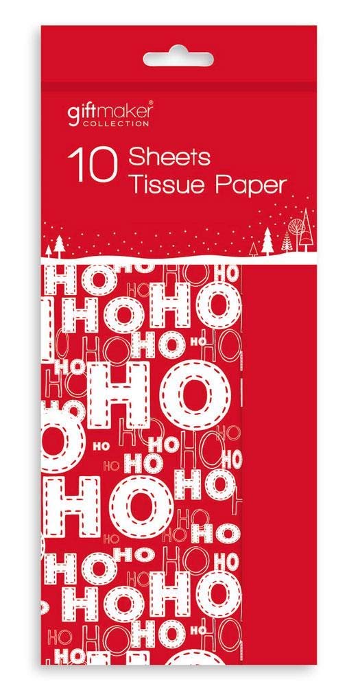 GM 20 Sheets Christmas Tissue Paper for Gift Wrapping - Red