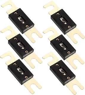 Totority 6 Peças De Fusíveis De Carro Com Chip De Fusível Peças De Fusíveis Em Linha De Vídeo Fusível Anl Fusível Em Linha De Carro Acessório De Fusível Banhado A