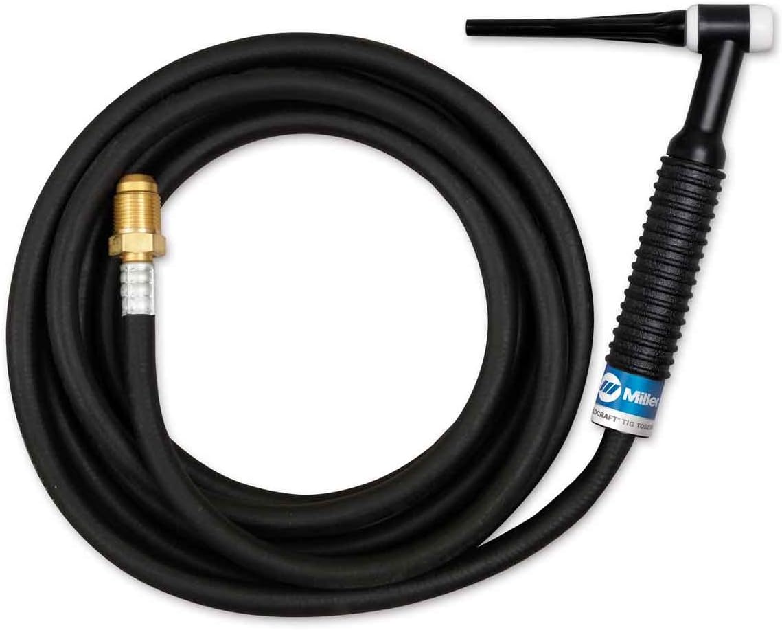 200 Amp Air Cooled TIG Torch Package, Includes Torch Body, Long Back Cap, Ribbed Handle And 12-1/2' 1 Piece Rubber Jacketed Power Cable