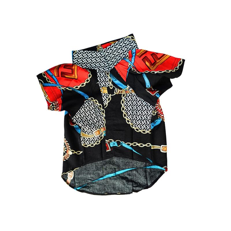 Woofiezz Black and Red Statement Shirt for Dog | Stylish and Comfortable Cotton Rayon Fabric Shirt for Pets Life Stages Dog (XL) (B0CW213CB3) Amazon Price History, Amazon Price Tracker