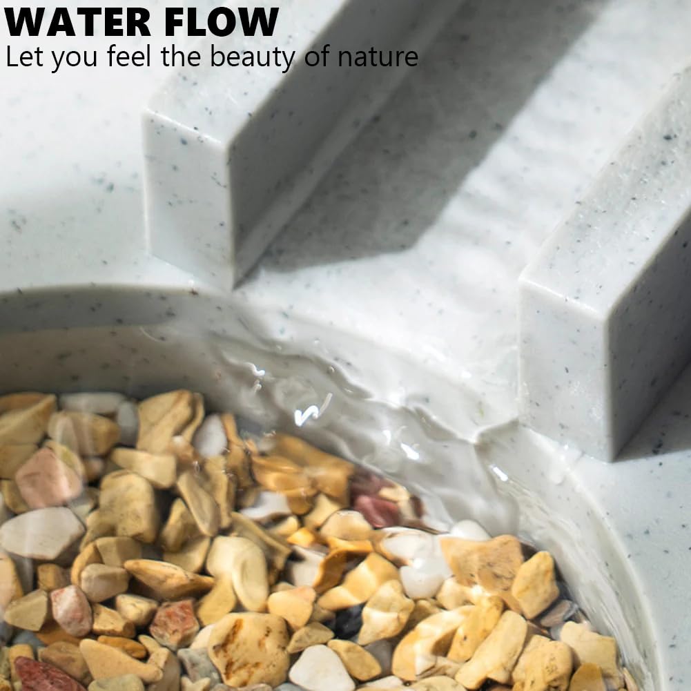 Acuario con Textura De Piedra De Plástico, Pecera Tropical De Mesa con Almohadilla Térmica Extraíble, Kit De Pecera Betta De Escritorio, Iniciador De Peces para Mascotas Pequeñas para Oficina