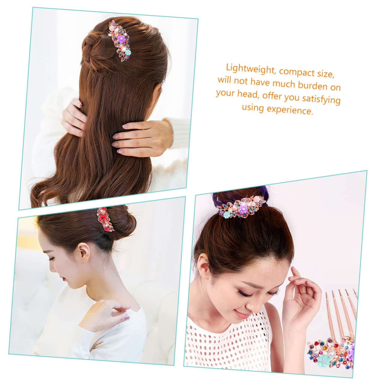 FRCOLOR 8stücke Haarkämme Mit Strassblumen Elegante Haarklammern Für Damen Hochzeits-haarschmuck Und Accessoires Für Besondere Anlässe Rutschfest Und Einfach Zu Tragen
