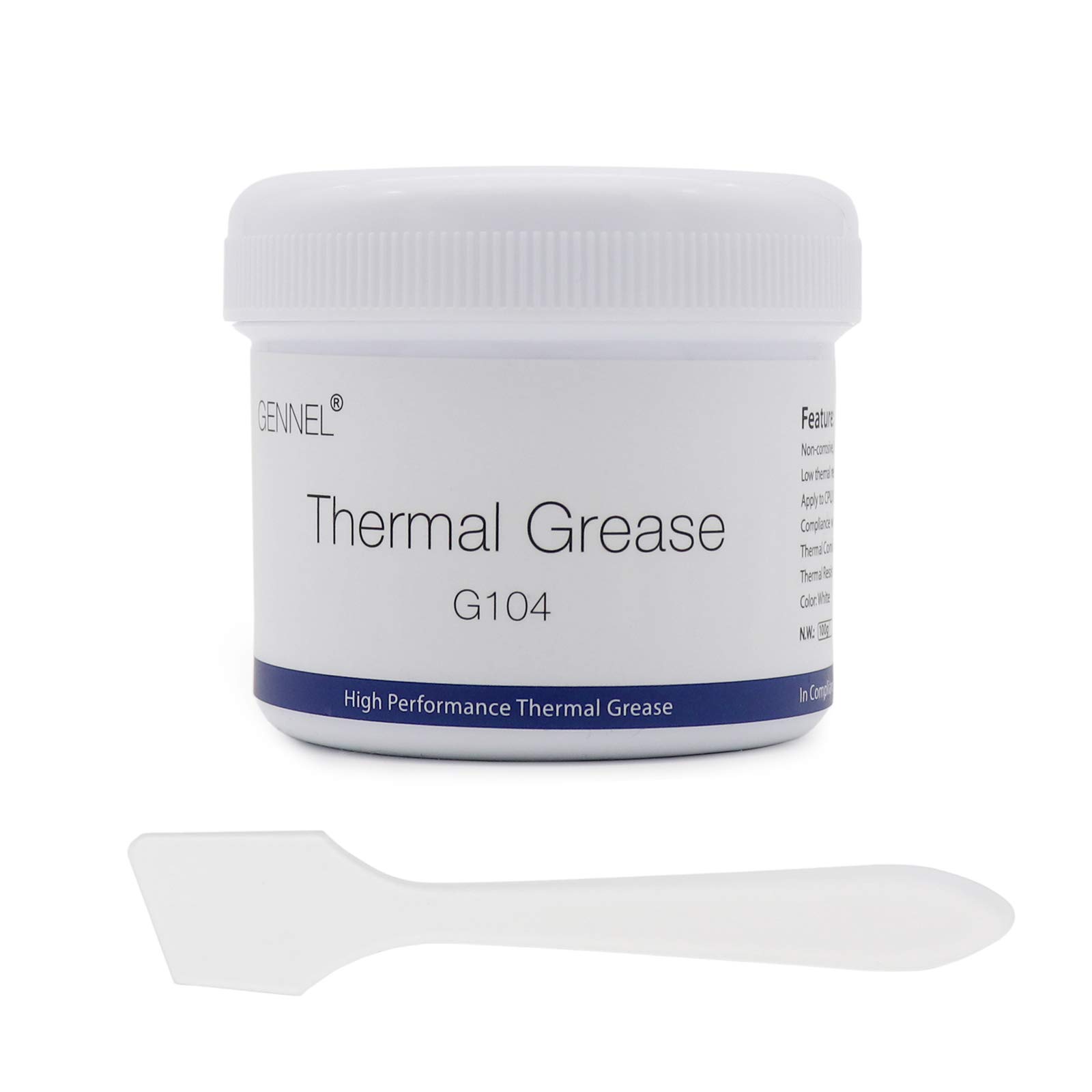 GENNEL 150g White Thermal Conductive Paste, Thermal Grease CPU Heatsink