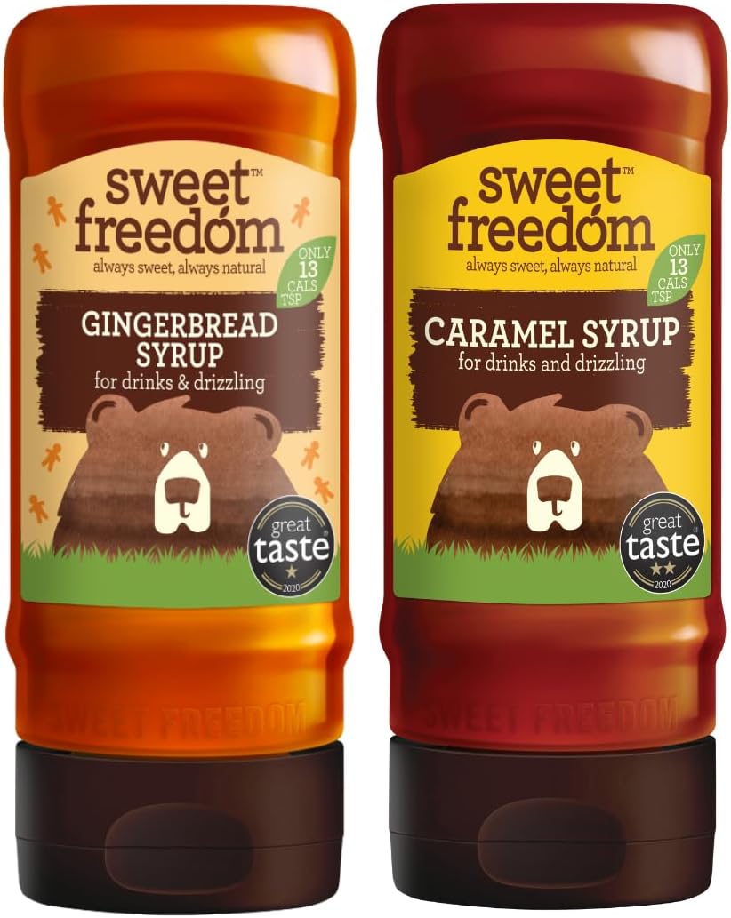 Gingerbread Syrup Pack of 1 X Sweet Freedom Cinnamon Syrup Pack of 1