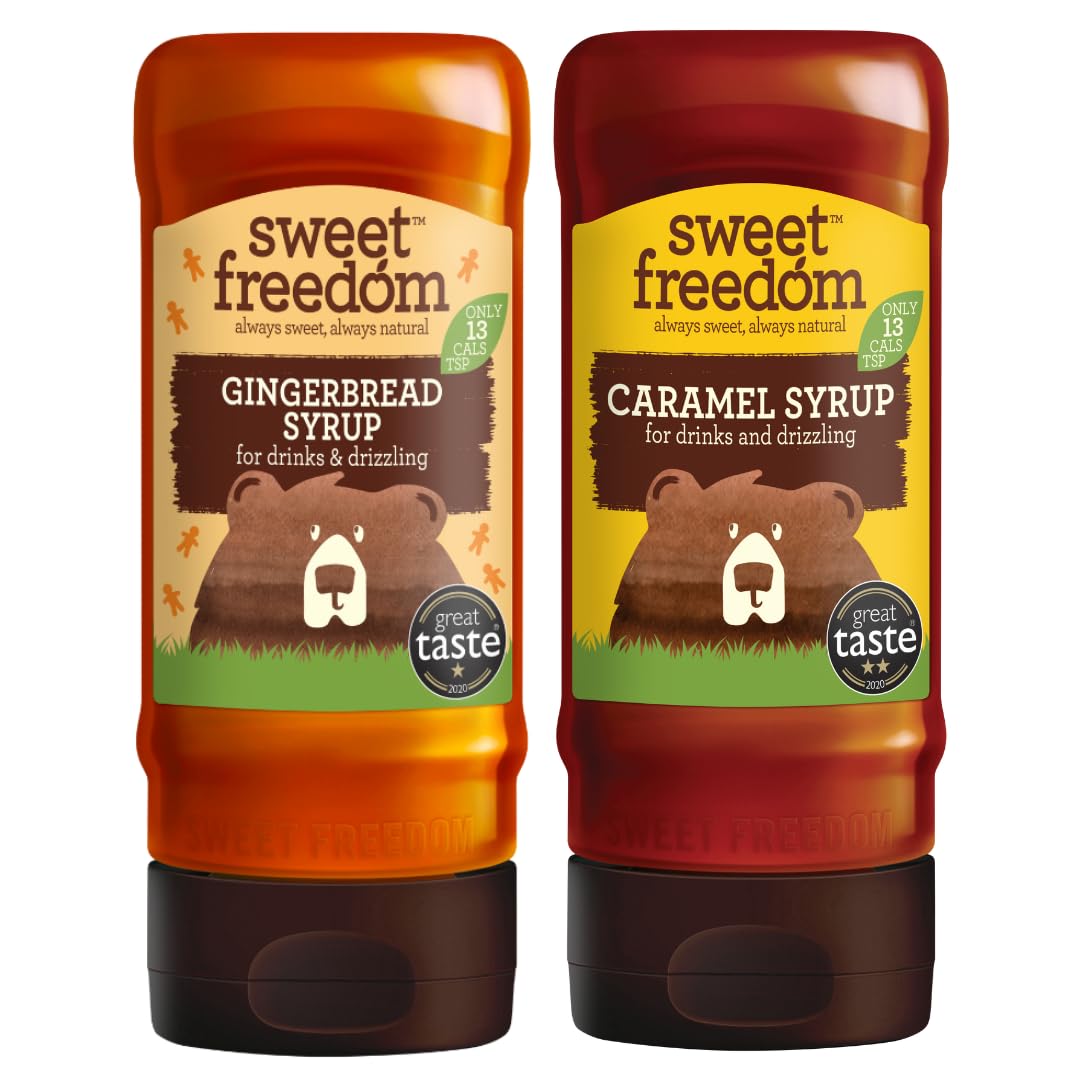 Sweet Freedom Gingerbread Syrup Pack of 1 X Sweet Freedom Cinnamon Syrup Pack of 1
