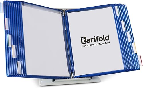 Vista 27 de DJOIS by Tarifold - Sistema de visualización de escritorio, marcos de alambre de acero duraderos, tamaño carta, 10 bolsillos de doble cara, Variado