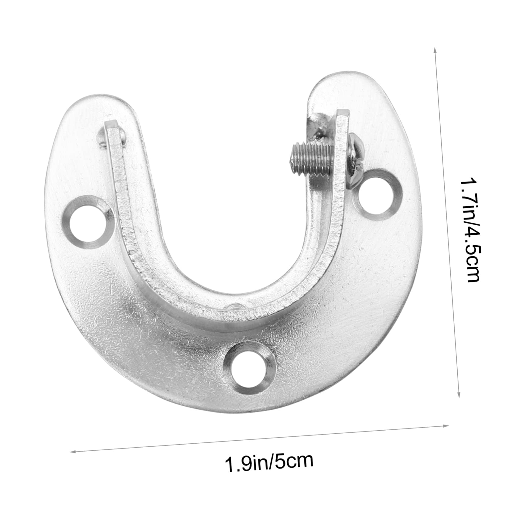 BUGUUYO 1 Set Closet Rod Bracket Socket Heavy Duty Flange Holder for Wardrobe Easy Installation with Screws Non Rusting Support for Clothes Display Storage