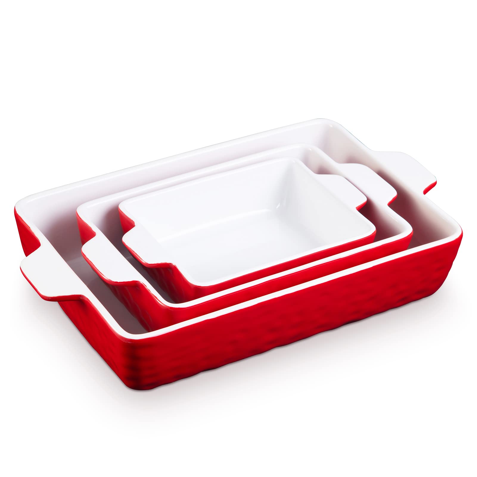 Cibeat Ceramic Baking Dish, Oven Dish Baking Tray, Rectangular Baking Pan, Porcelain Bakeware for Ca