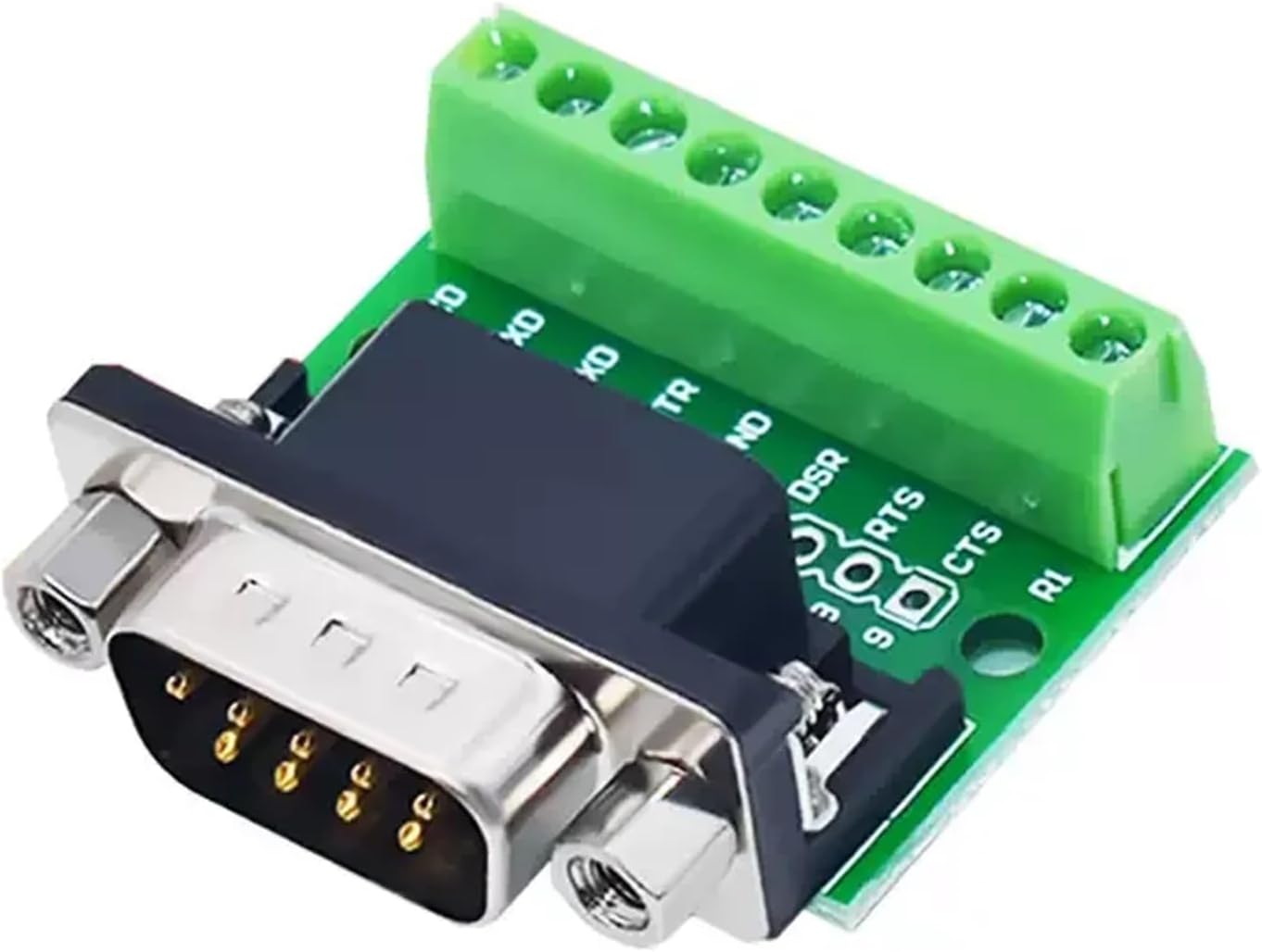 1Pcs DB9 RS232 RS485 Conversion Board 9pin Male Female Head to Screw Terminals db9 Welding Free COM Serial Port Connector Socket(Female)