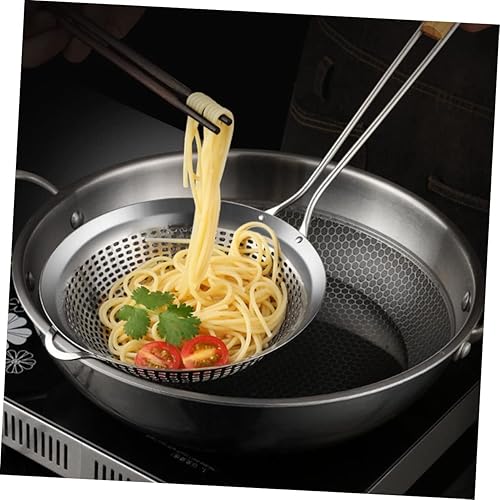 Miniatura 4 de 1pc Colander Metal Colander Wok Tools Metal Spoons Stainless Steel Spider Strainer Skimmer Spoon Pasta Blanching Basket Food Serving Skimmer Fried