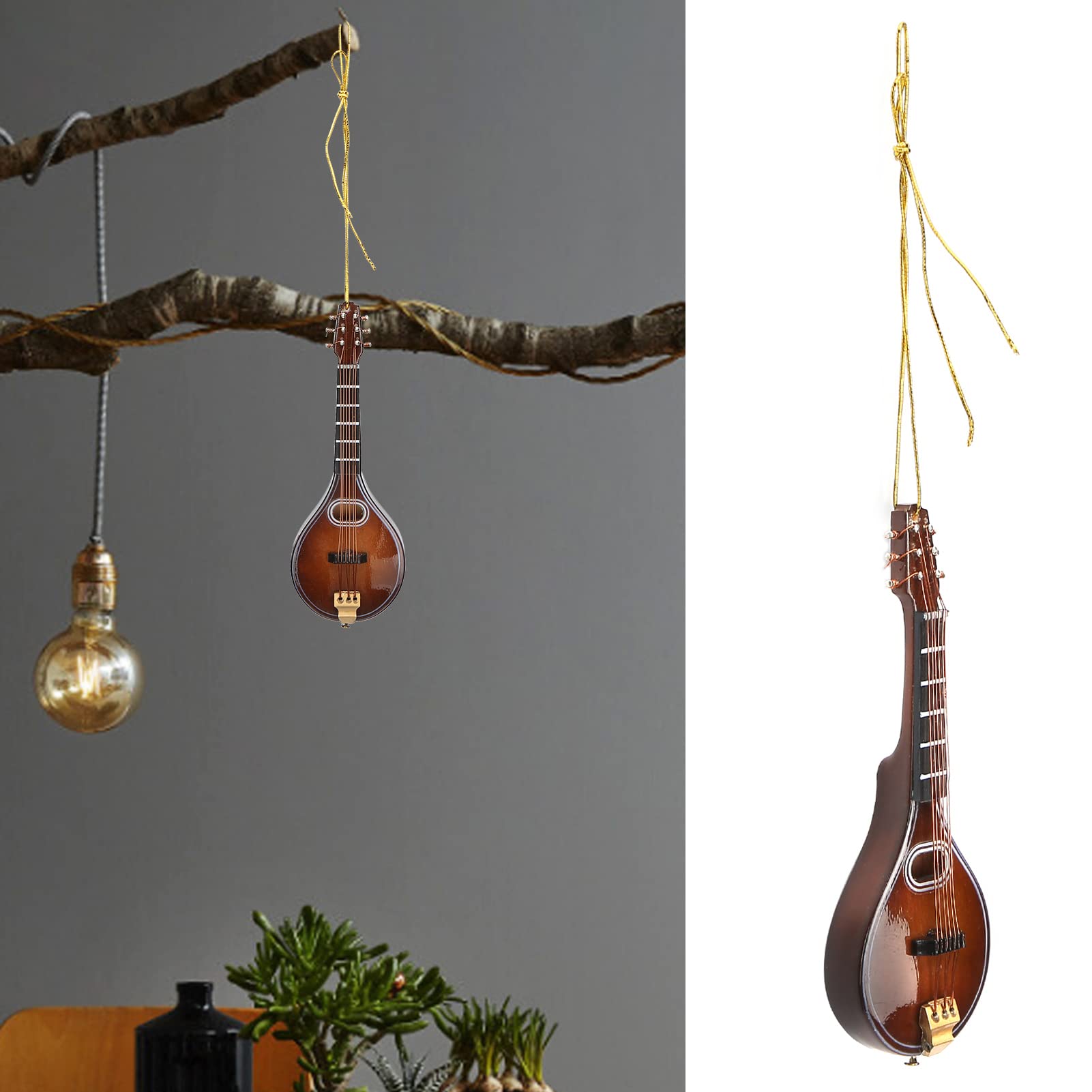 Mandoline Décoration Mandoline Mignon Mini Modèle Instrument de Musique Miniature Mandoline 10cm pour Enfants Amateurs de Musique Décoration de Maison