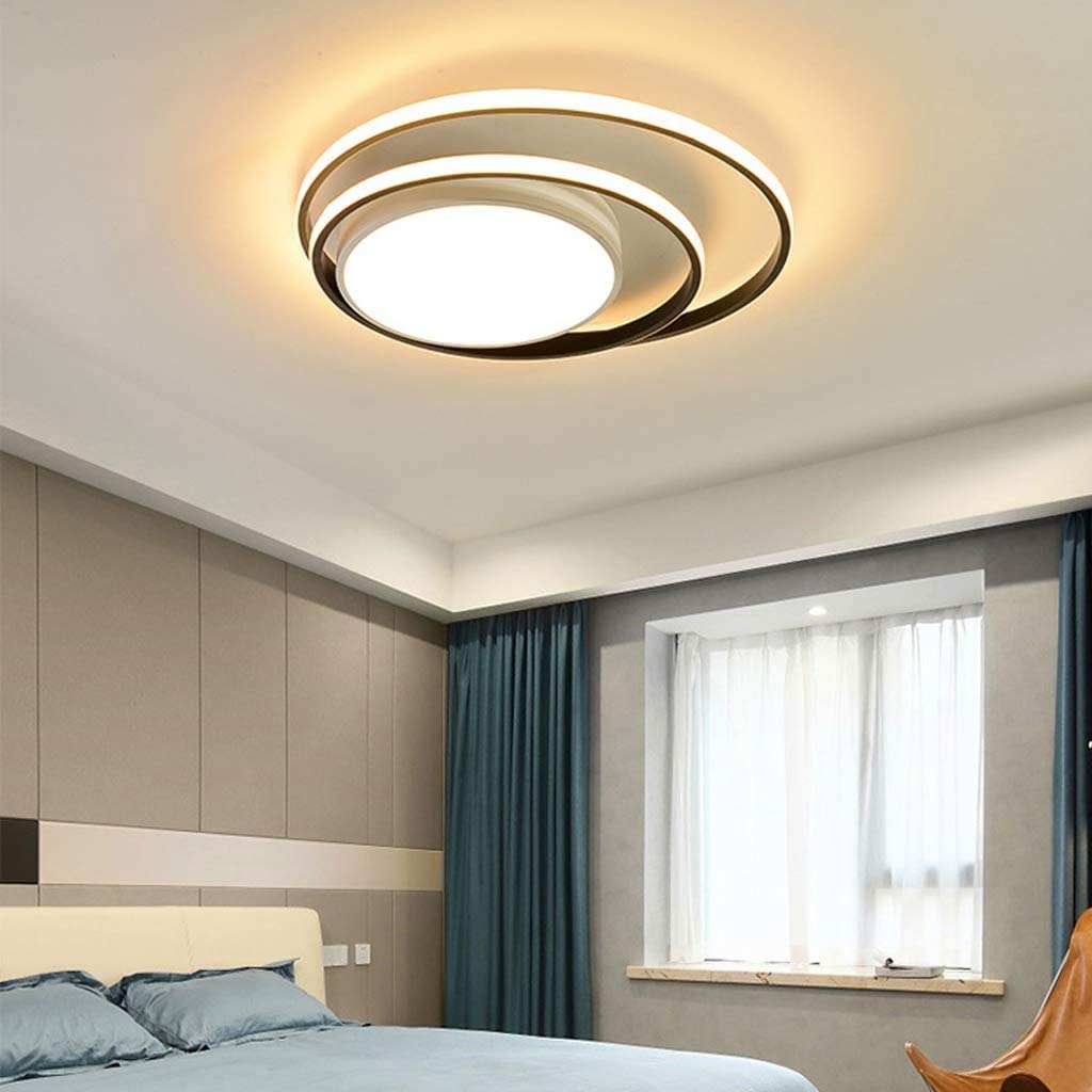 Modern LED Ceiling Light Creative Aluminum Ceiling Lamp Simple Round Room Ceiling Lighting Living Room Ceiling Fixtures Led Ceiling Bedroom Kids Lights Kitchen Light,Stepless dimming,50cm