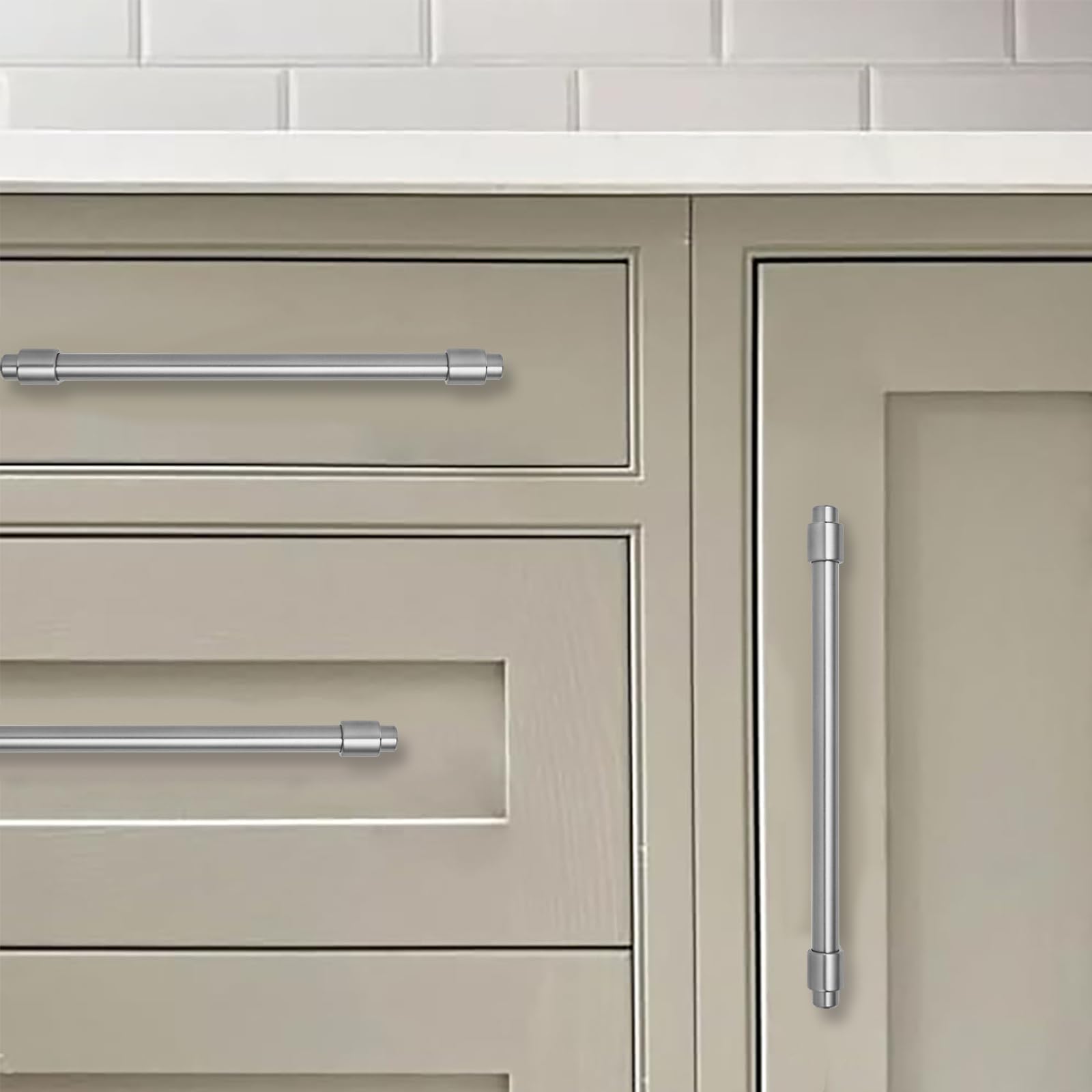 Brushed Nickel Cabinet Pull - KHXCP, 3 in (76 mm) — KHTUMEWARE