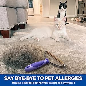 Pet-Hair-Remover-Deep-Cleaning-Dog-Cat-Hair-Remover-Lint-Cleaner-Pro-Fur-Removal-Tool-Portable-Carpet-Scraper-Rake-Fuzz-Hairball-Shaver-for-Carpet-Car-Mat-Couch-Pet-Bed-Rug-Purple - Cucciolini Doodles   Pet-Hair-Remover-Deep-Cleaning-Dog-Cat-Hair-Remover-Lint-Cleaner-Pro-Fur-Removal-Tool-Portable-Carpet-Scraper-Rake-Fuzz-Hairball-Shaver-for-Carpet-Car-Mat-Couch-Pet-Bed-Rug-Purple