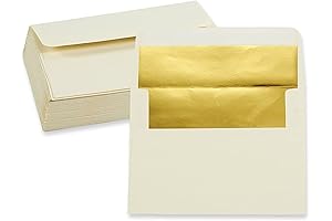 Luxurious Wedding Invitation Envelopes with Gilded Lining