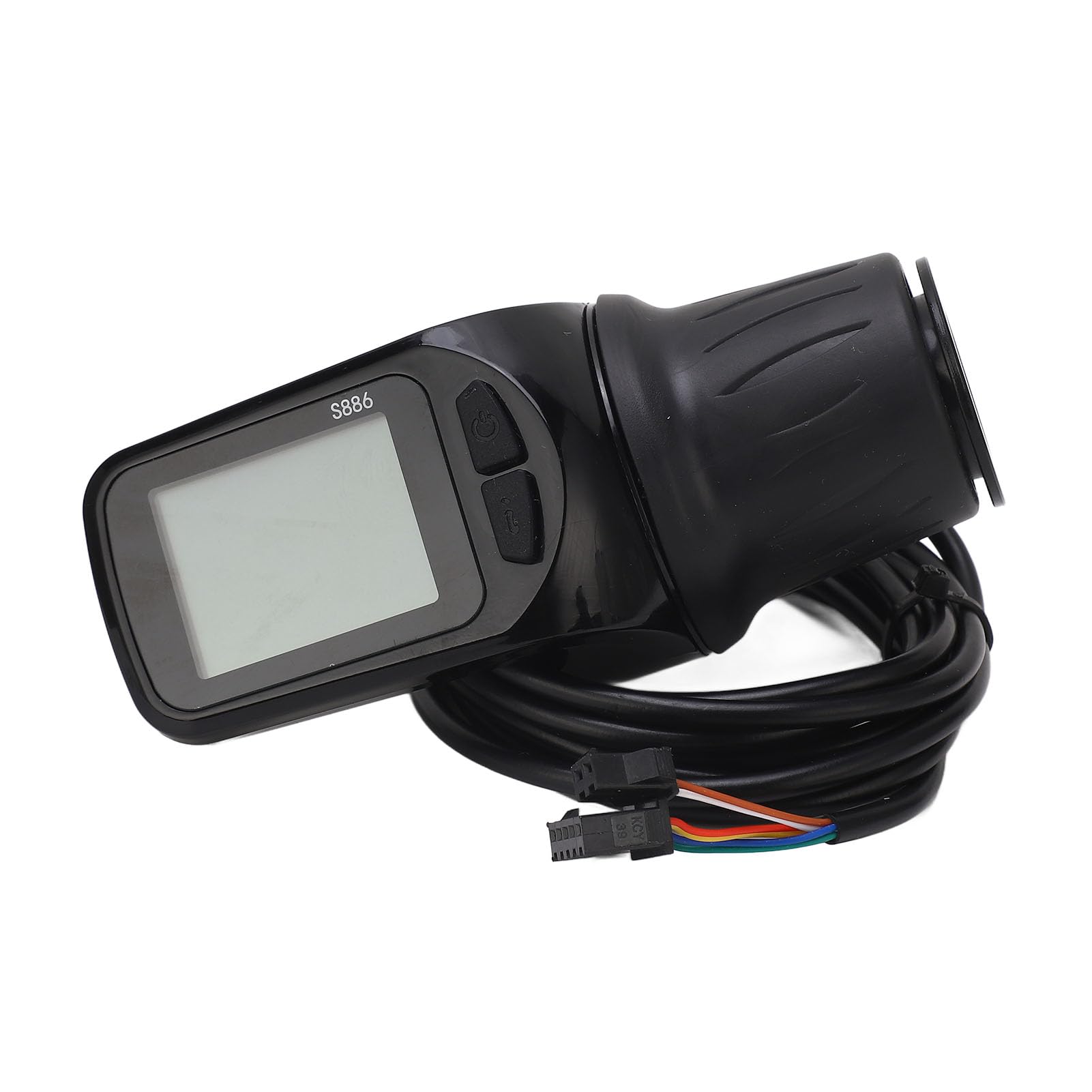 Poignée d'accélérateur de vélo électrique LCD avec affichage clair pour différents niveaux de tension et conception étanche